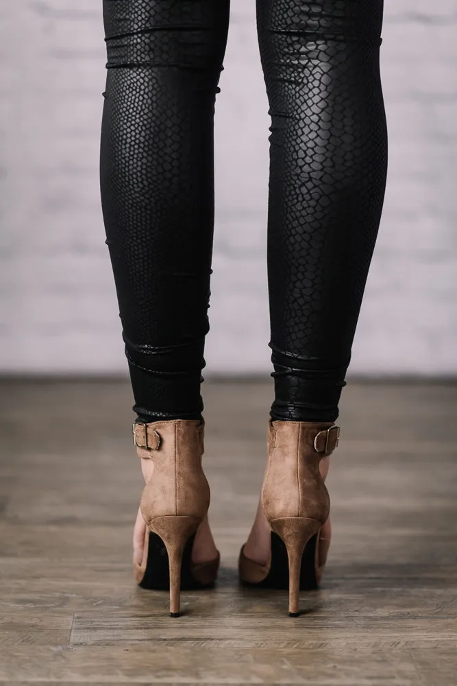My Girl Heel w/ Ankle Strap (Taupe)