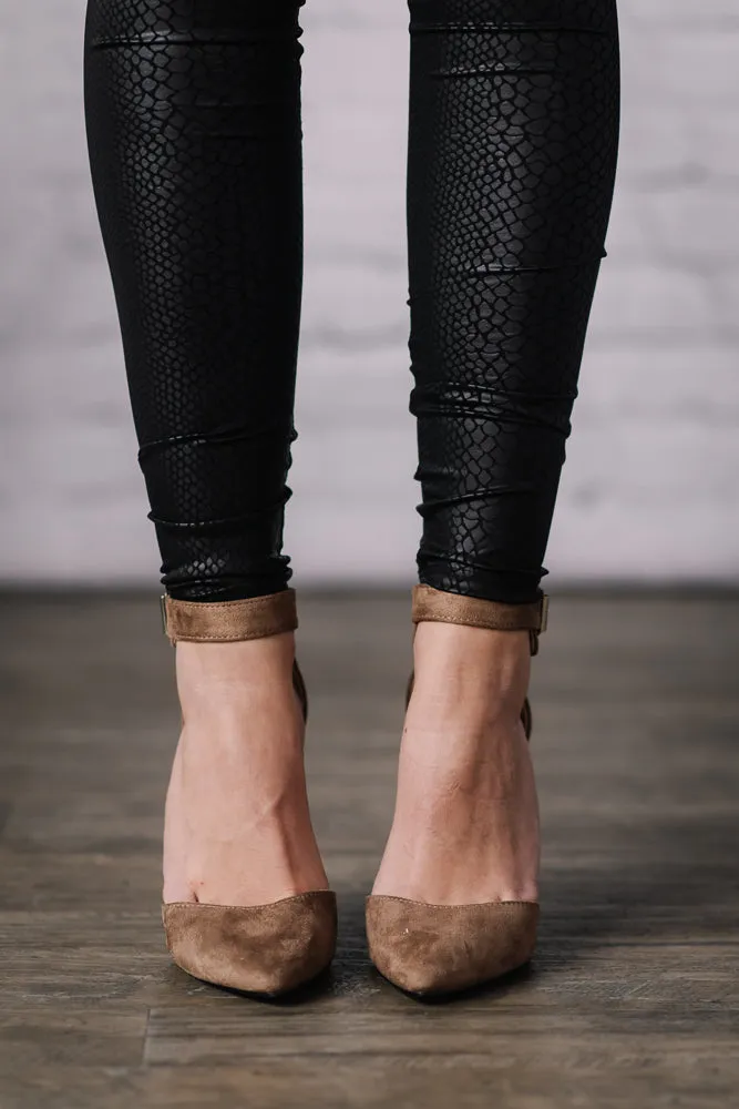 My Girl Heel w/ Ankle Strap (Taupe)
