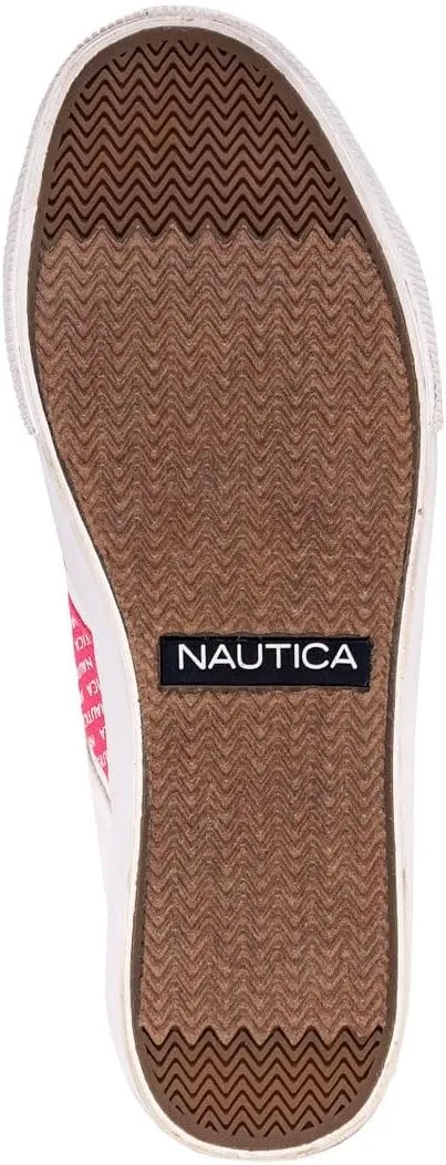 Nautica Women's Slip-On Sneakers  Casual Low-Top Walking Shoes  Comfortable No-Lace Fashion Tennis Style