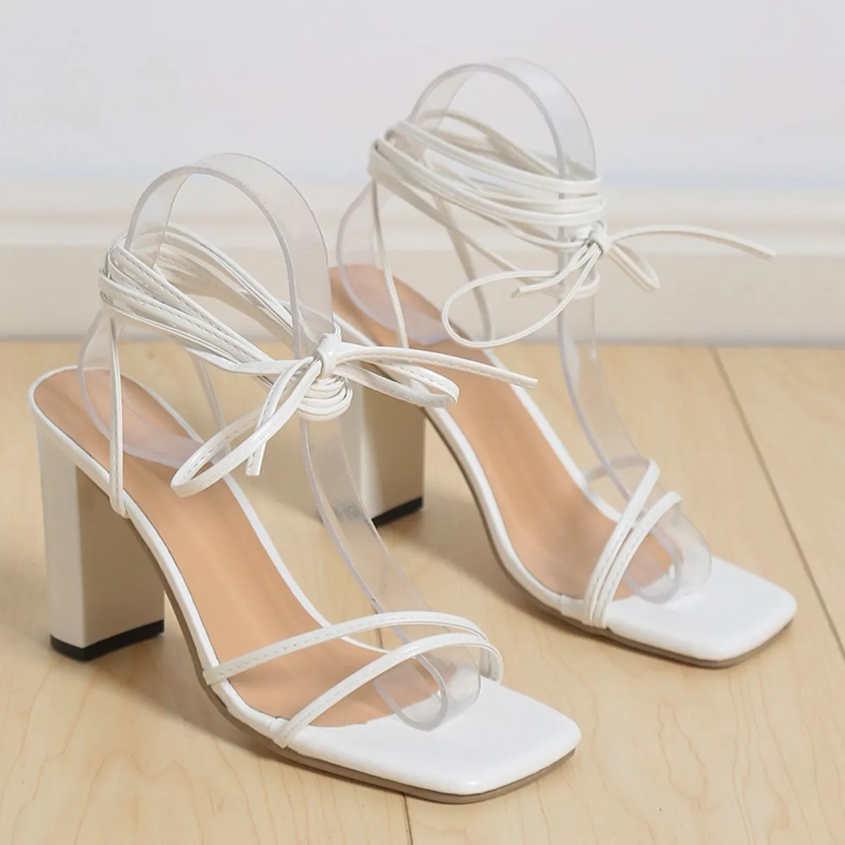 Open Toe Block Heels Sandals