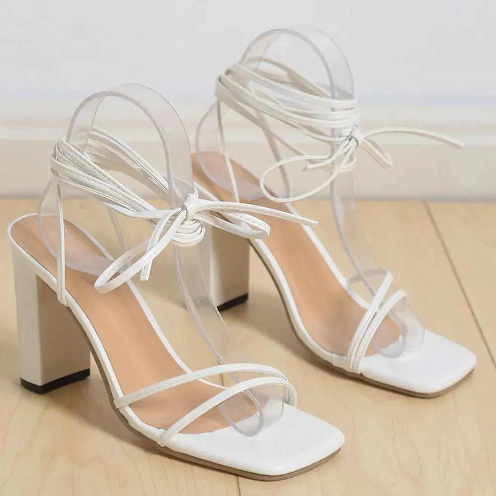 Open Toe Block Heels Sandals