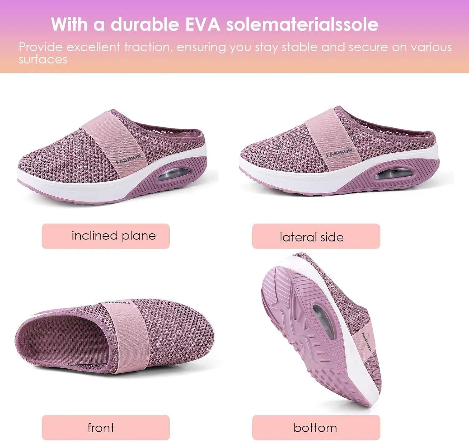Orthopedic Shoes for Women,Slip-On Walking Shoes,Arch-Support for Women Shoes with Real Air Cushion Reduce Foot Fatigue
