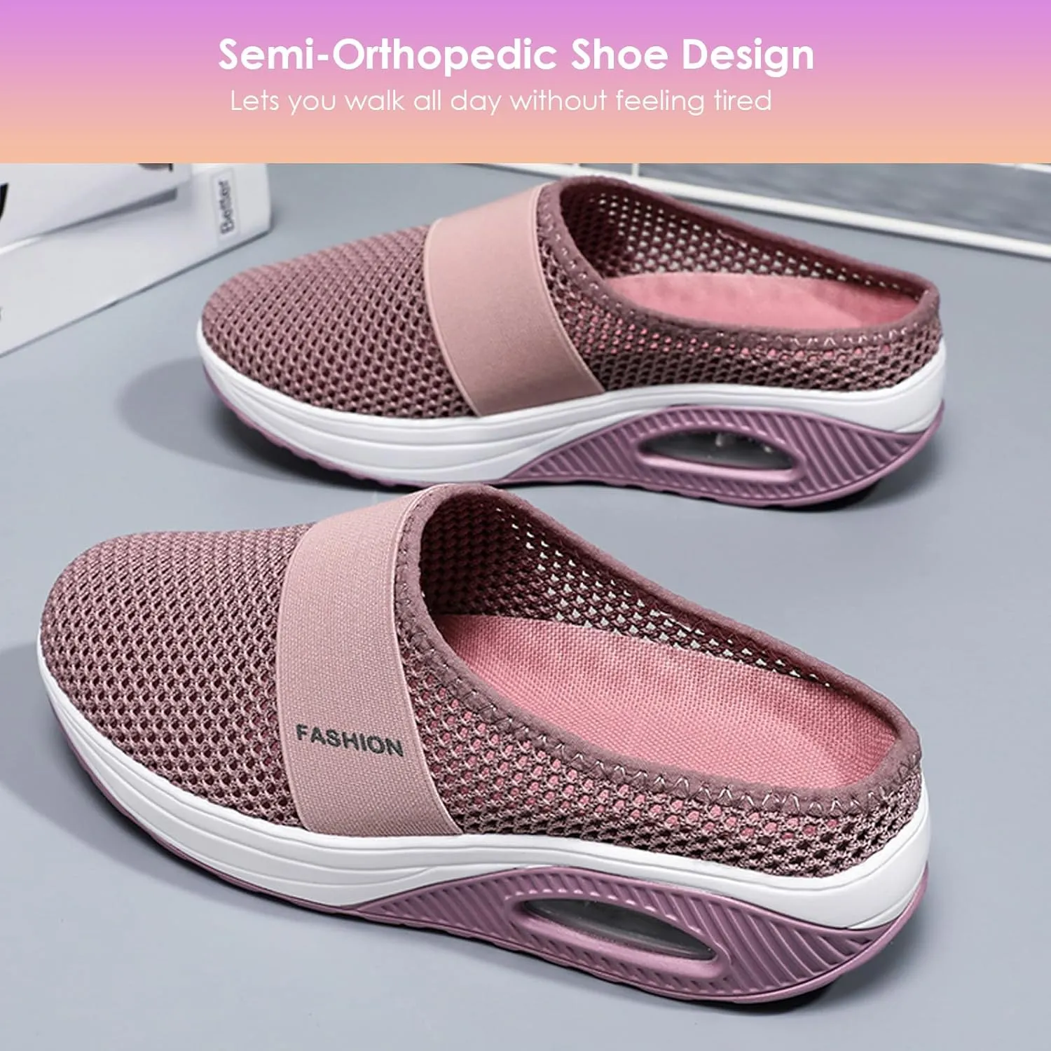 Orthopedic Shoes for Women,Slip-On Walking Shoes,Arch-Support for Women Shoes with Real Air Cushion Reduce Foot Fatigue