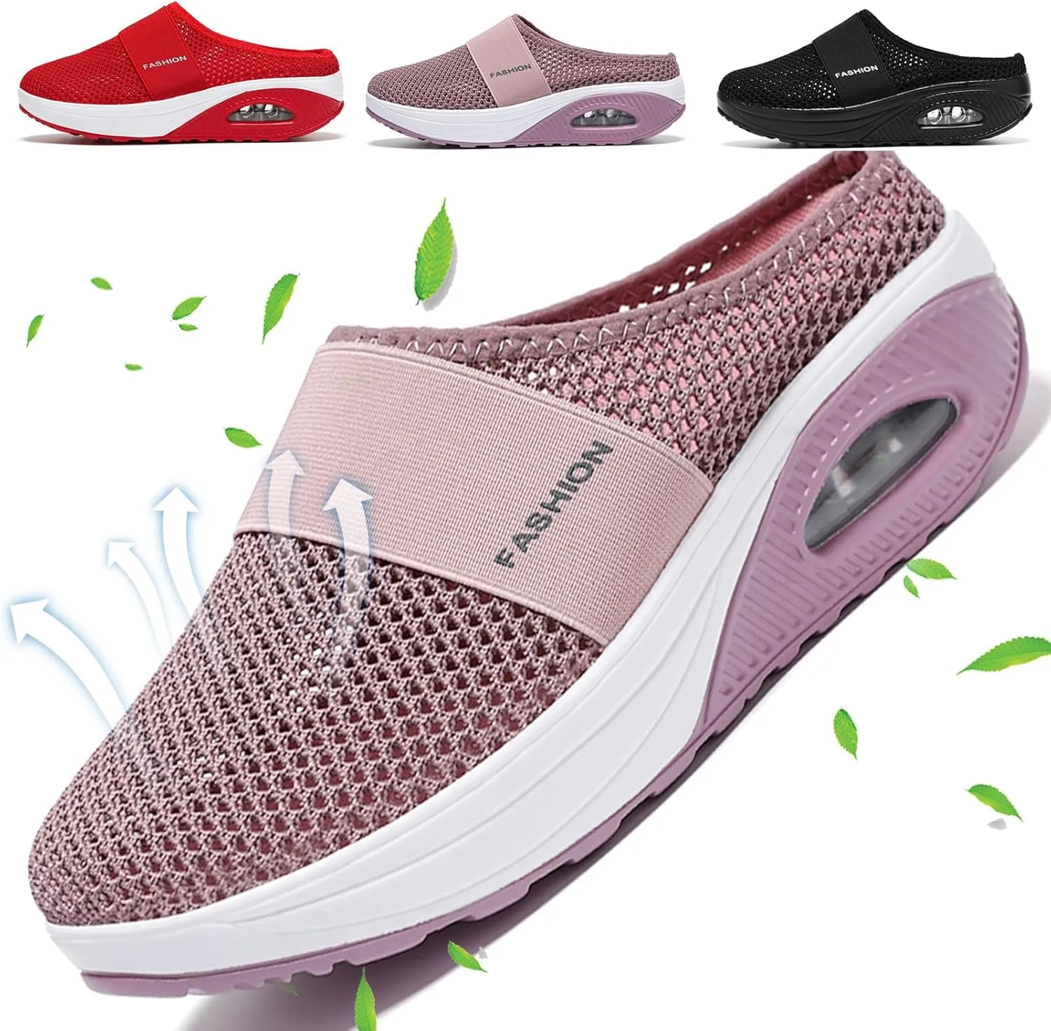 Orthopedic Shoes for Women,Slip-On Walking Shoes,Arch-Support for Women Shoes with Real Air Cushion Reduce Foot Fatigue