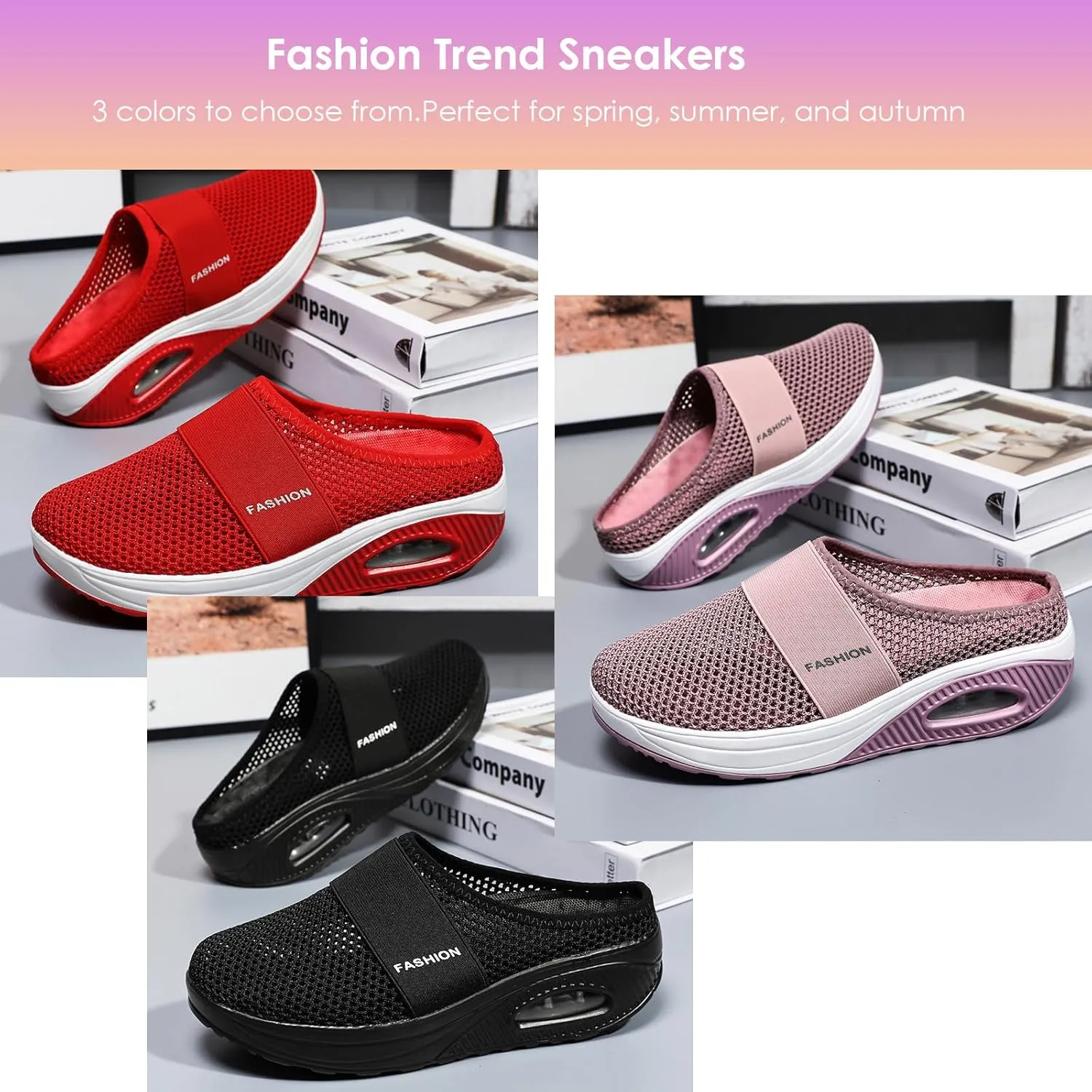 Orthopedic Shoes for Women,Slip-On Walking Shoes,Arch-Support for Women Shoes with Real Air Cushion Reduce Foot Fatigue