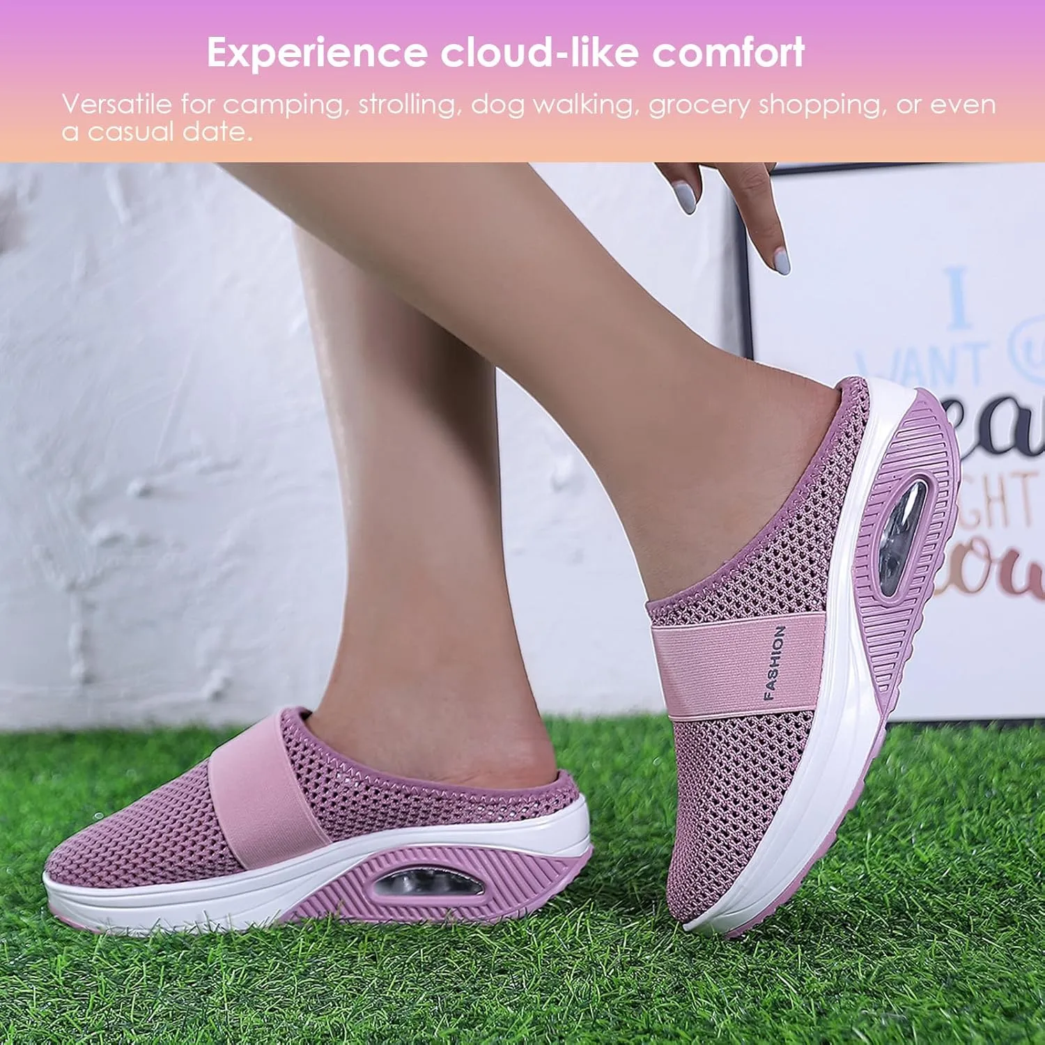 Orthopedic Shoes for Women,Slip-On Walking Shoes,Arch-Support for Women Shoes with Real Air Cushion Reduce Foot Fatigue