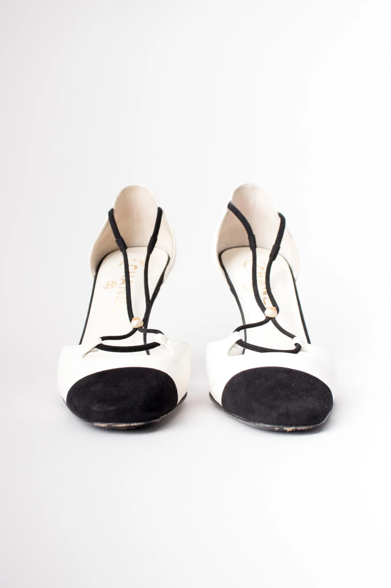 Pearl Trim D'Orsay Heels