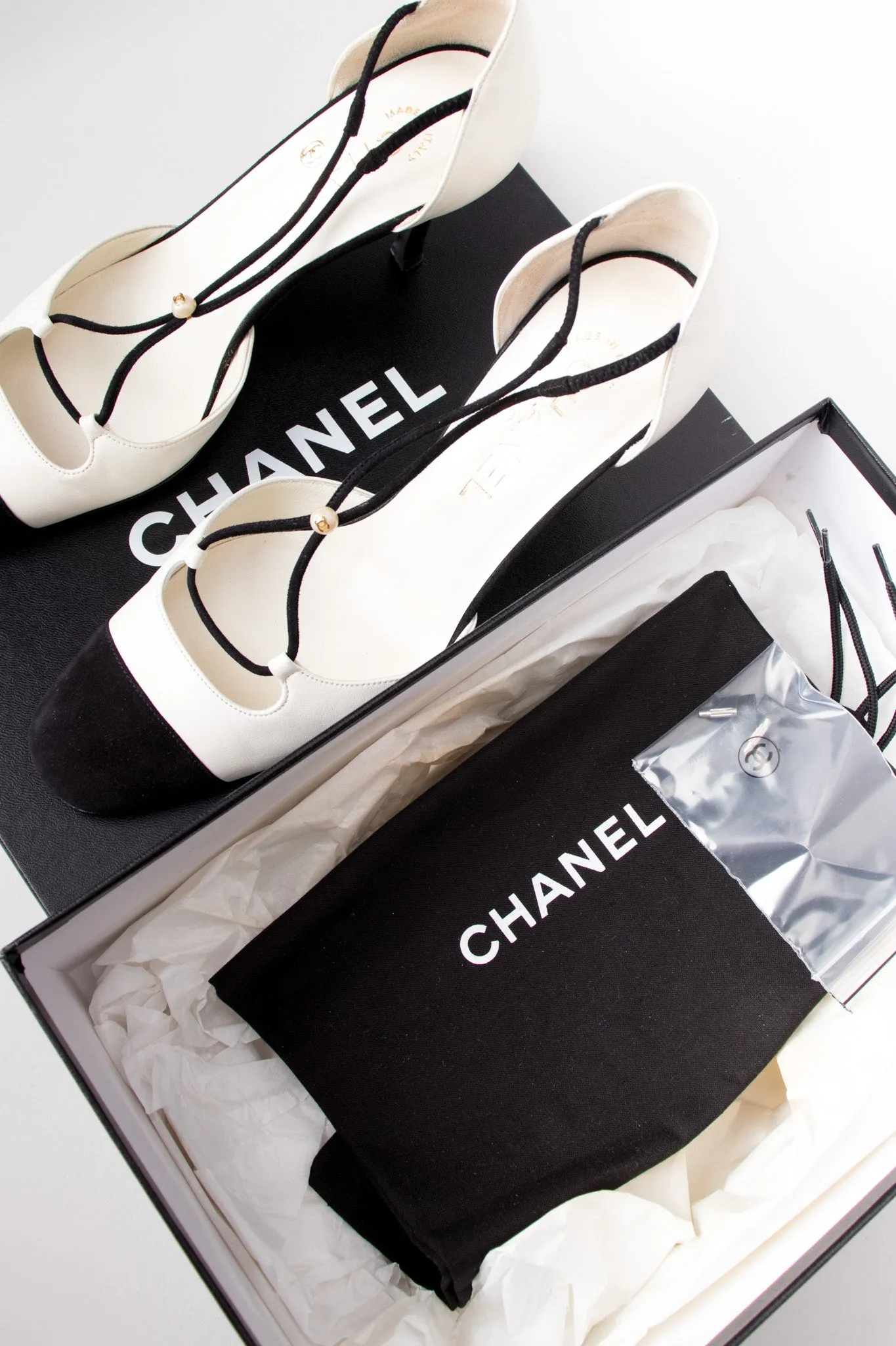 Pearl Trim D'Orsay Heels