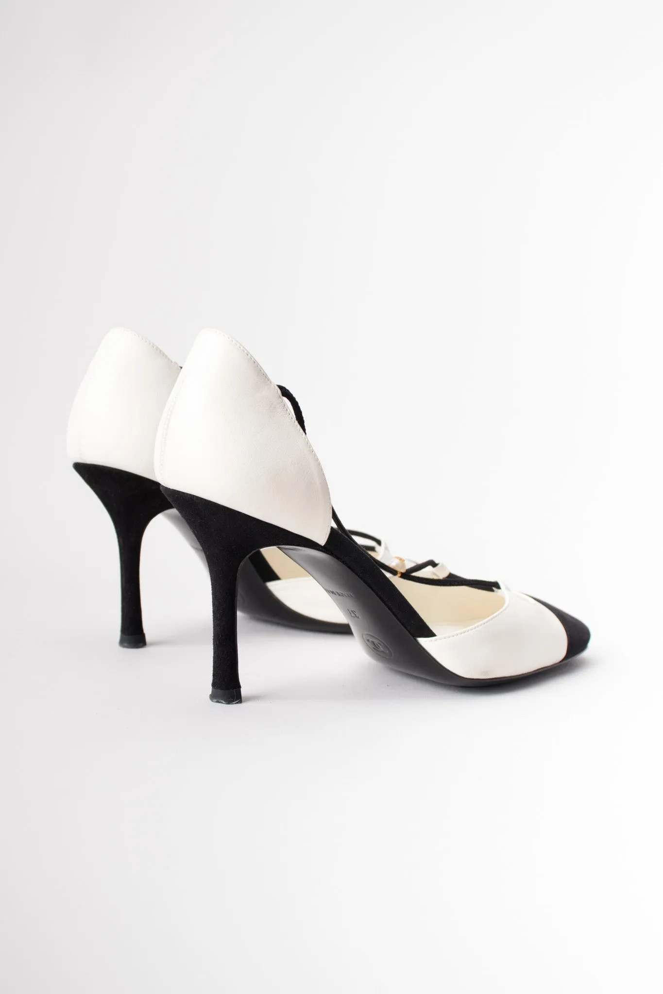 Pearl Trim D'Orsay Heels