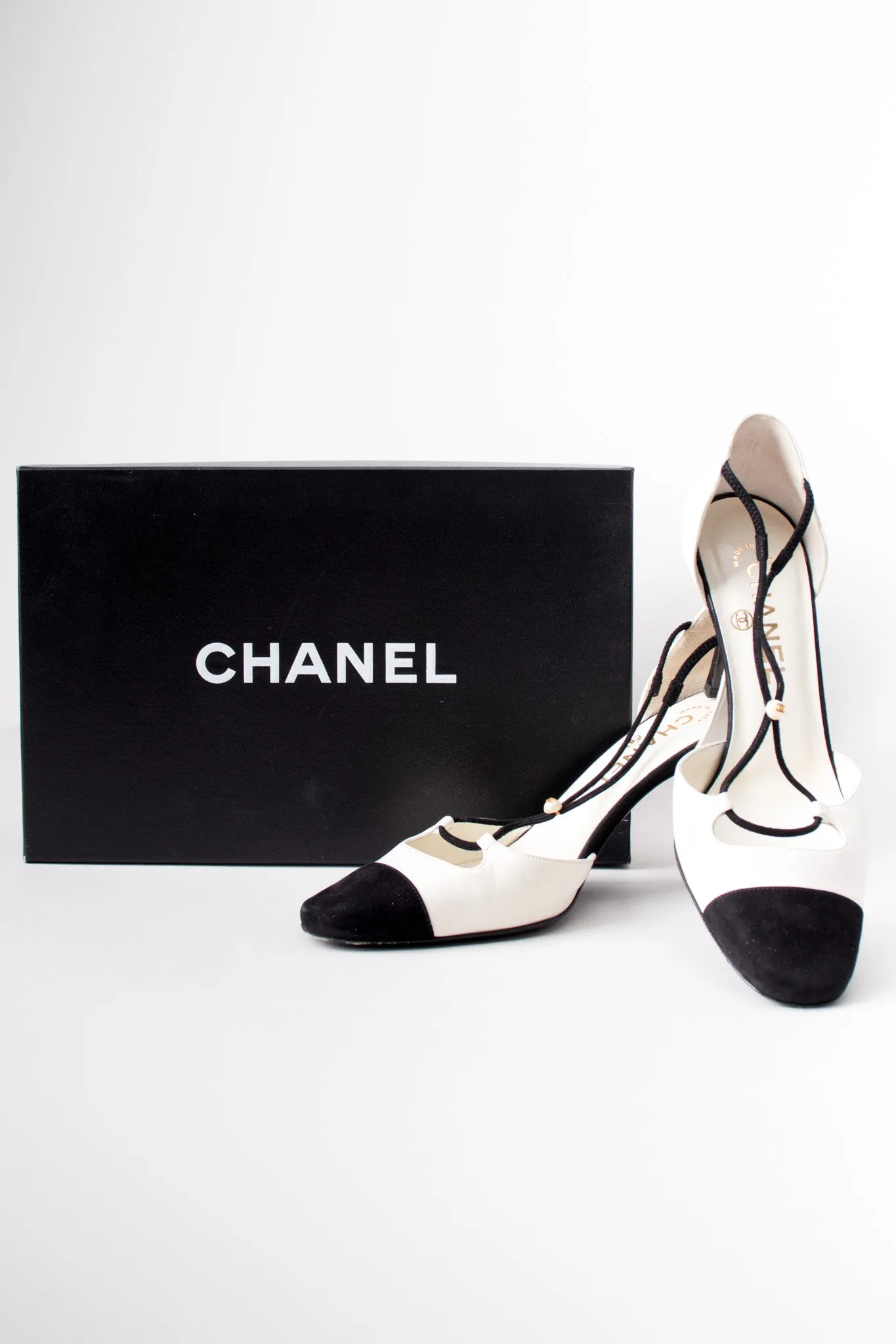 Pearl Trim D'Orsay Heels