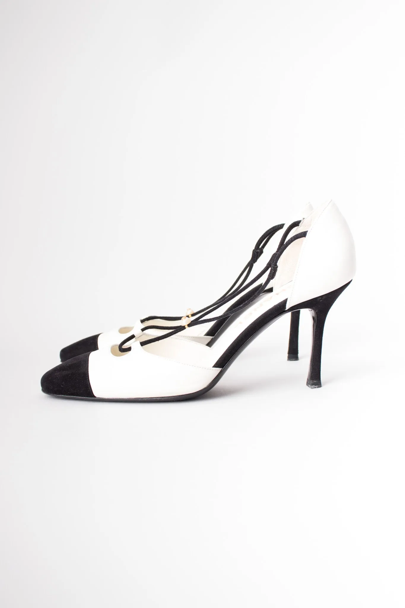Pearl Trim D'Orsay Heels