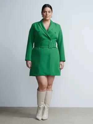 Plus Belted Blazer Mini Dress
