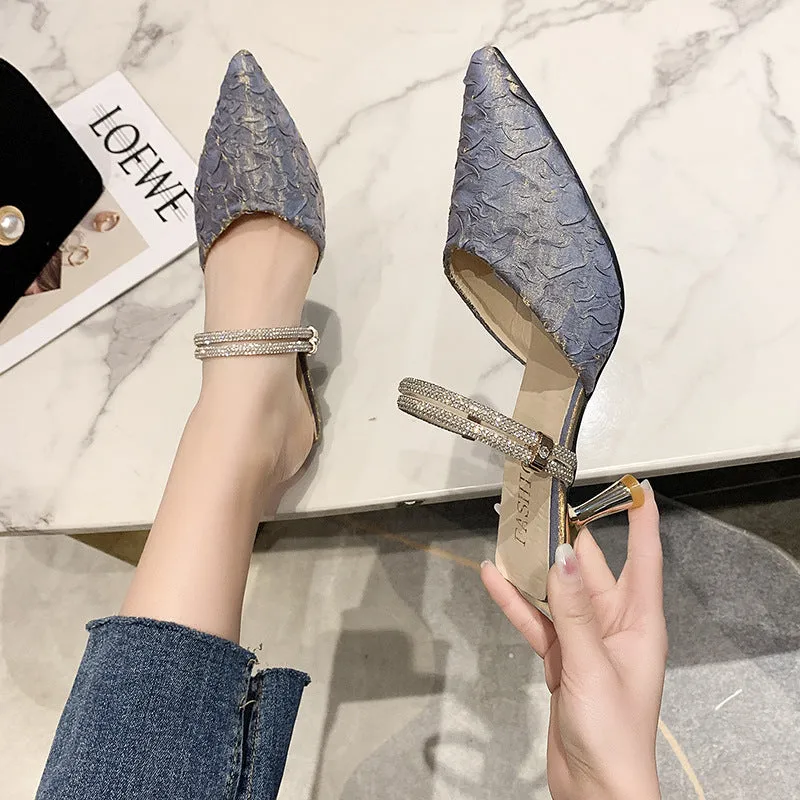 Point Toe Kitten Heels Sandals
