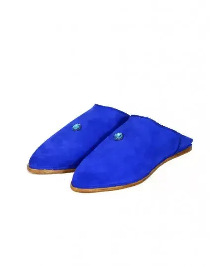 Pointed slippers suede