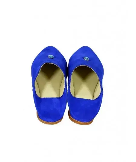 Pointed slippers suede