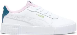 PUMA Womens Carina 2.0 Perforated Platform Sneakers Shoes Casual - White