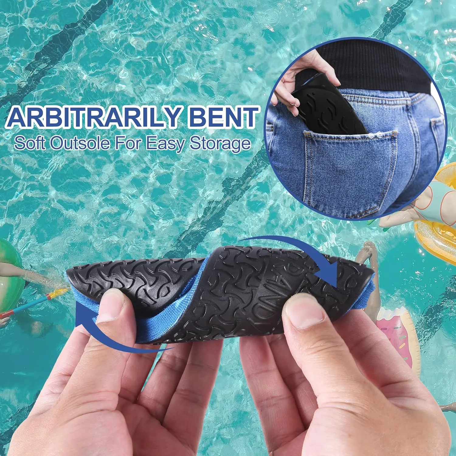RANDY SUN Barefoot Quick-Dry Sand Beach Socks, Breathable Seamless Yoga Sock With TPE Sole