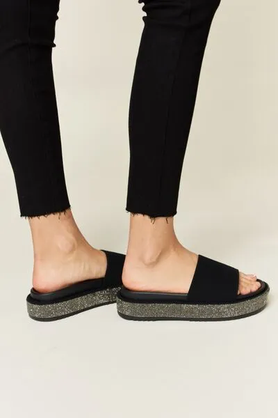 Rhinestone Platform Sandals