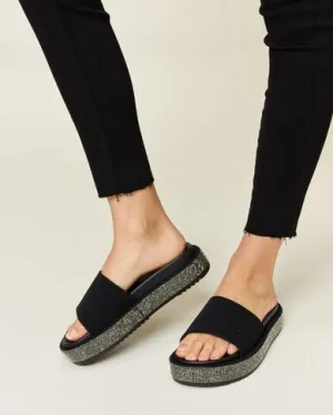 Rhinestone Platform Sandals