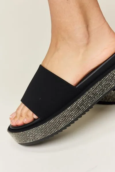 Rhinestone Platform Sandals