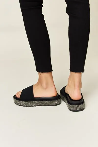 Rhinestone Platform Sandals