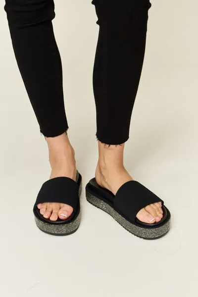 Rhinestone Platform Sandals