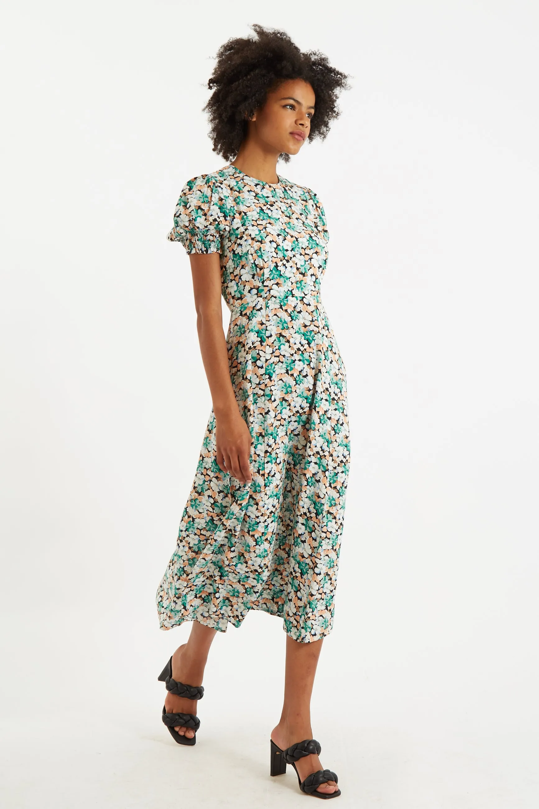 Romola Liseron Laced Back Midi Dress