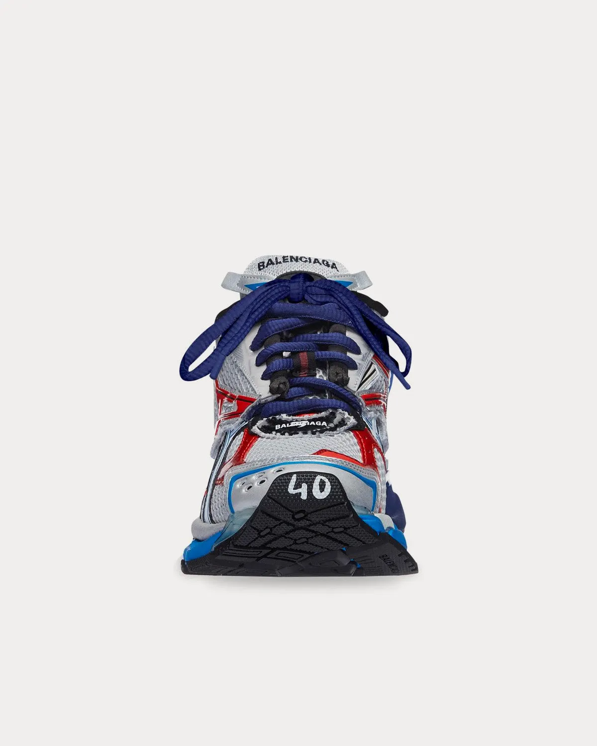 Runner Mesh & Nylon Grey / Blue / Red / Black Low Top Sneakers