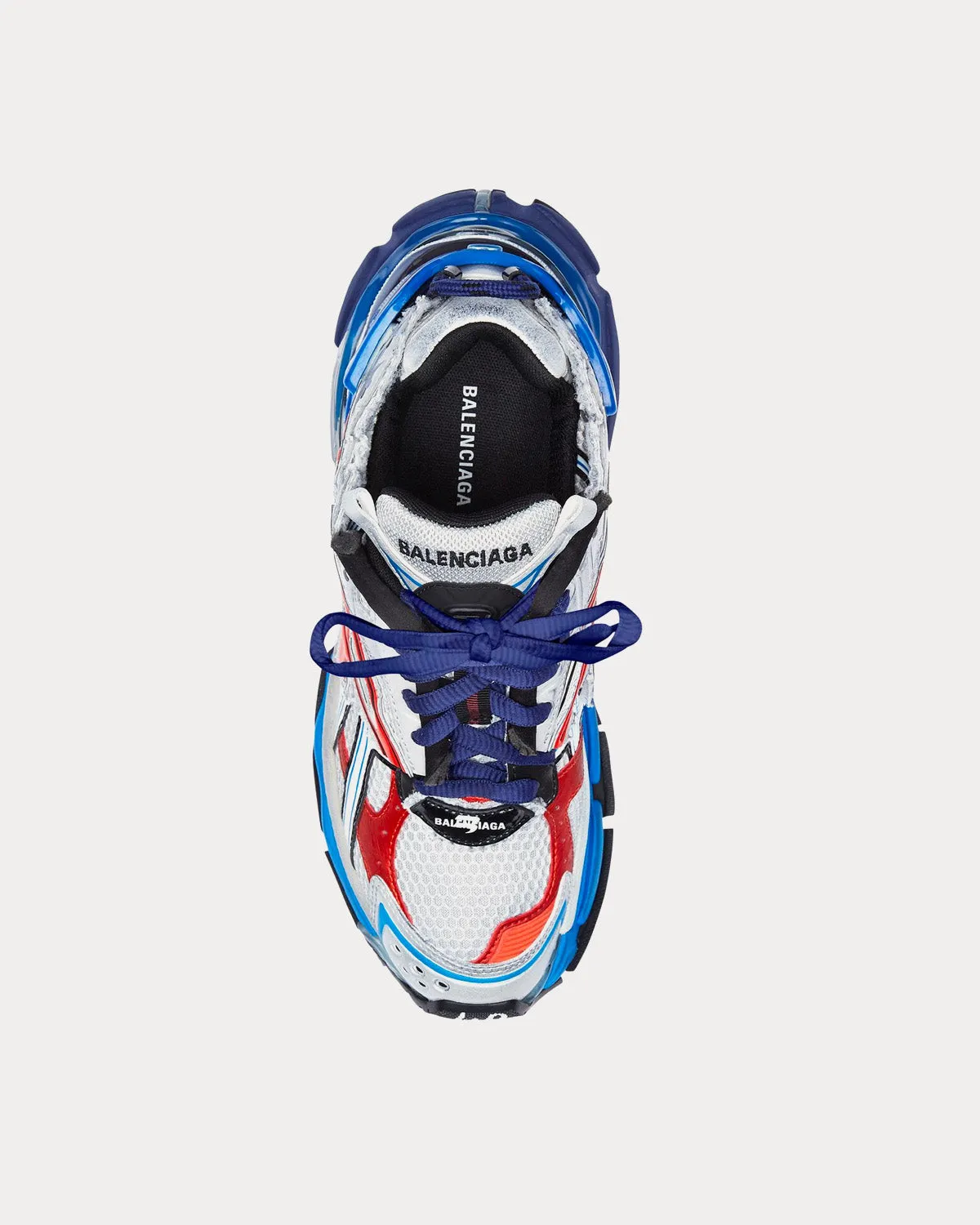 Runner Mesh & Nylon Grey / Blue / Red / Black Low Top Sneakers