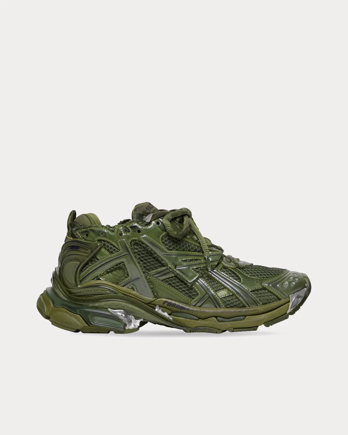 Runner Mesh & Nylon Khaki Low Top Sneakers