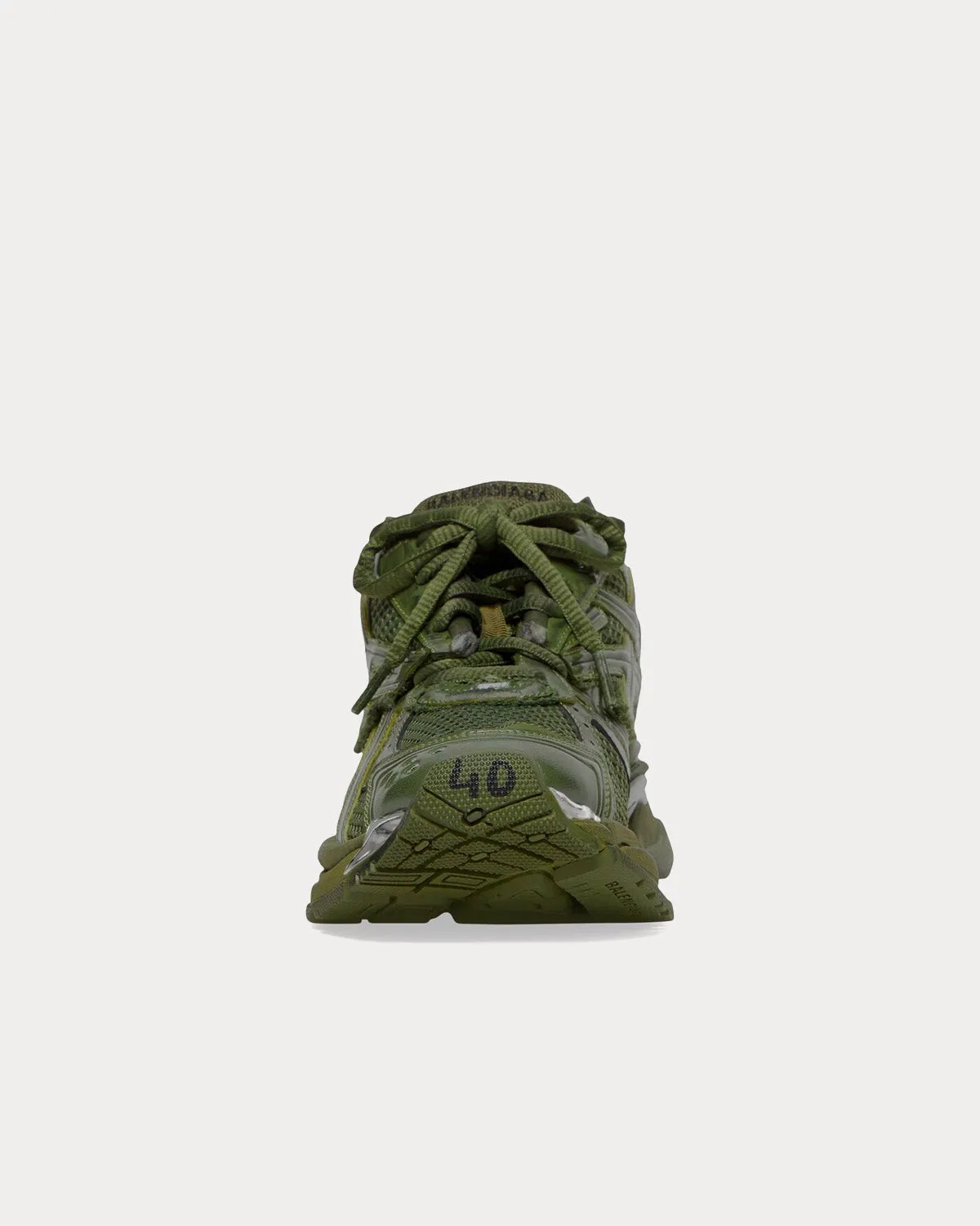 Runner Mesh & Nylon Khaki Low Top Sneakers