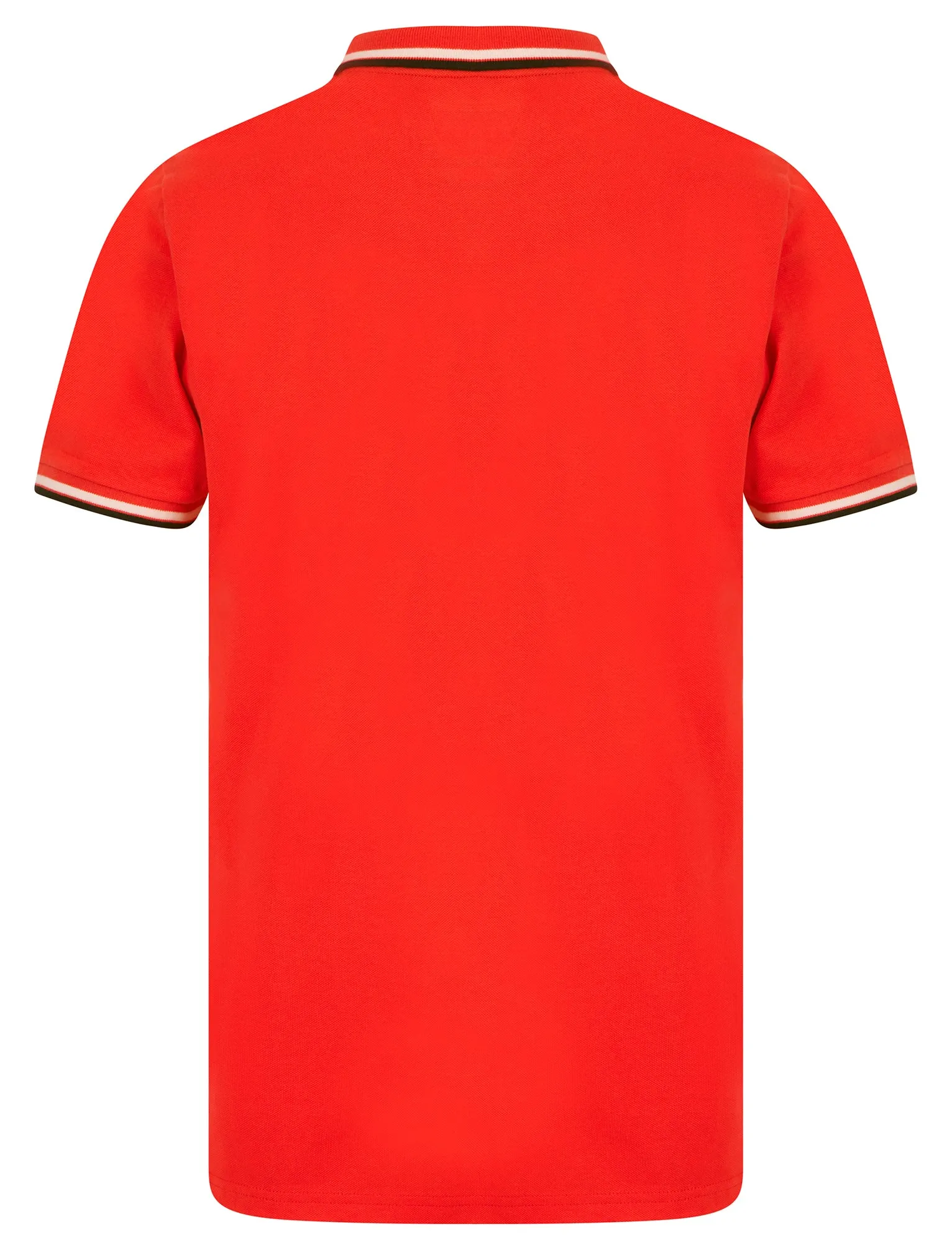 Saints Cotton Pique Polo Shirt in Cayenne - Kensington Eastside