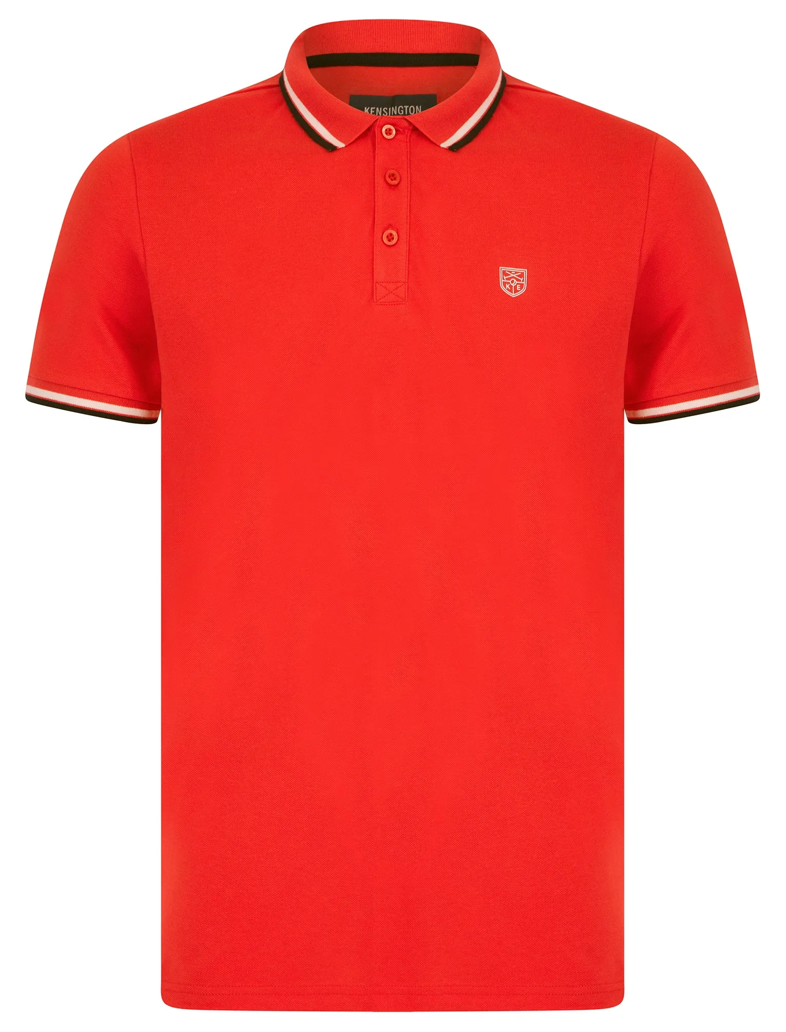 Saints Cotton Pique Polo Shirt in Cayenne - Kensington Eastside
