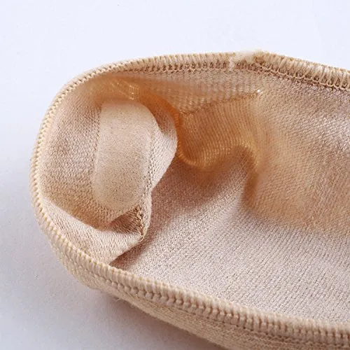 Sakya No Show Premium Cotton Socks Women Ultra Low Cut Liner Pack of 4, Nude
