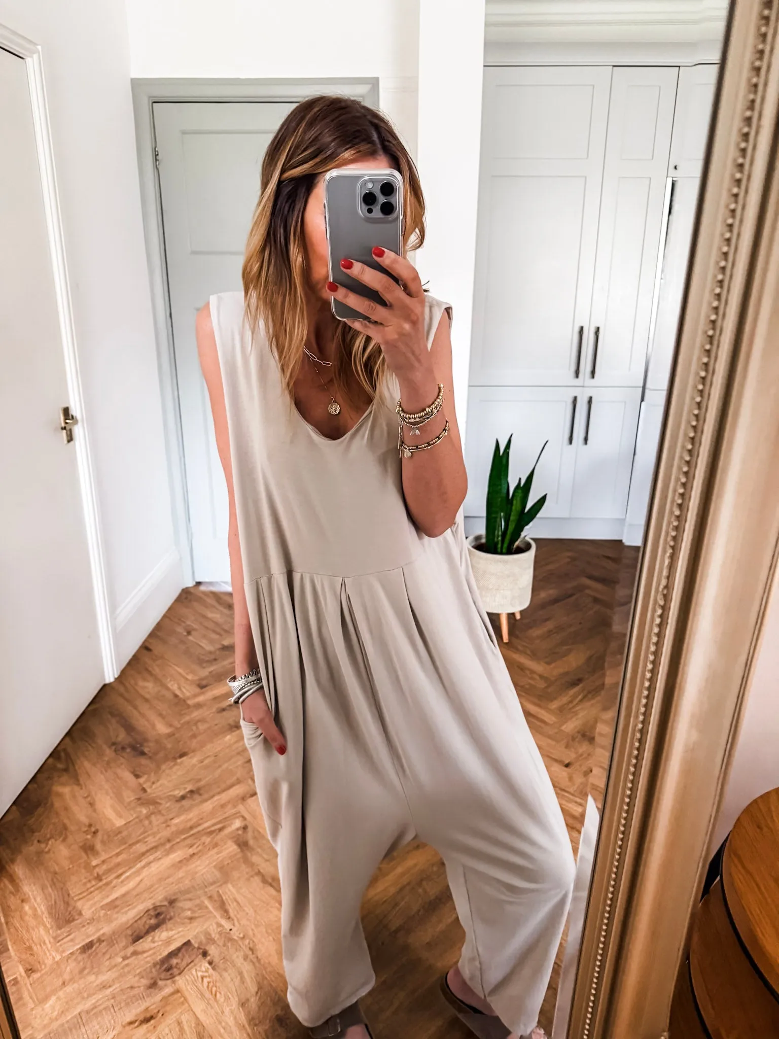 Scoop Neck Jersey Jumpsuit
