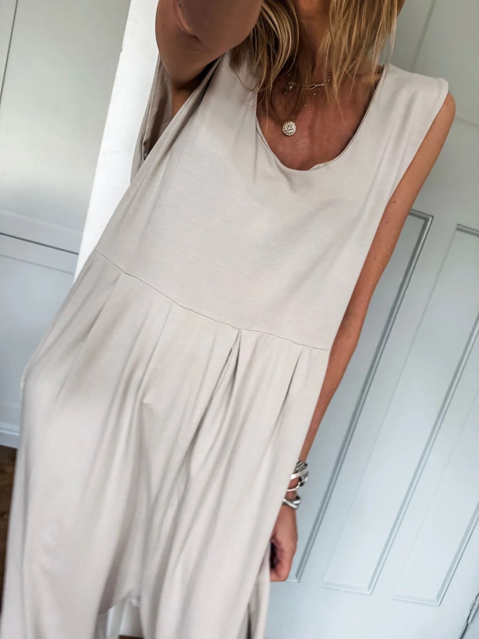 Scoop Neck Jersey Jumpsuit