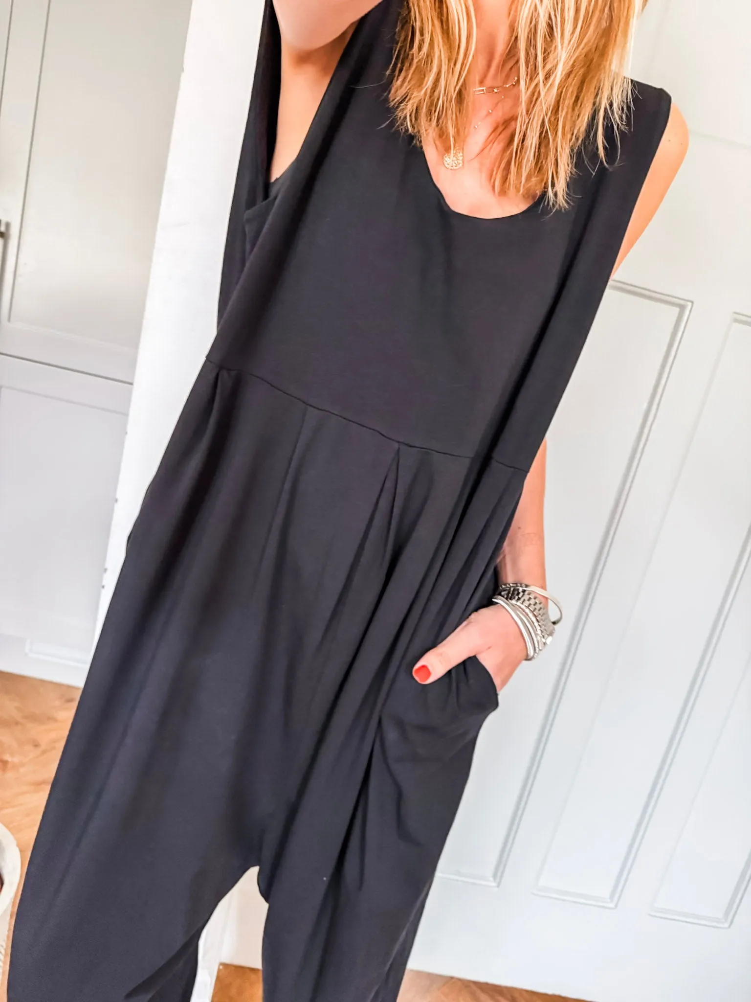 Scoop Neck Jersey Jumpsuit
