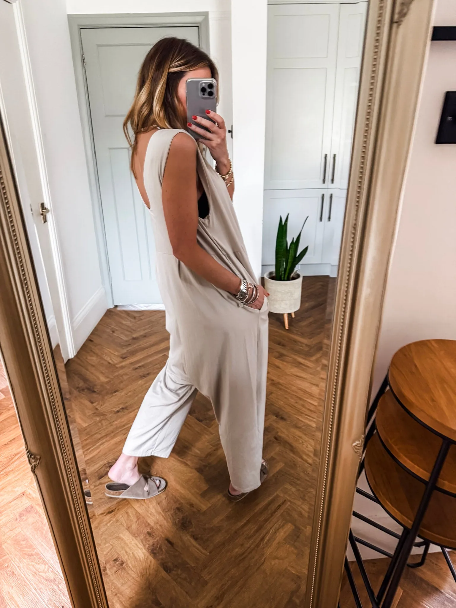 Scoop Neck Jersey Jumpsuit