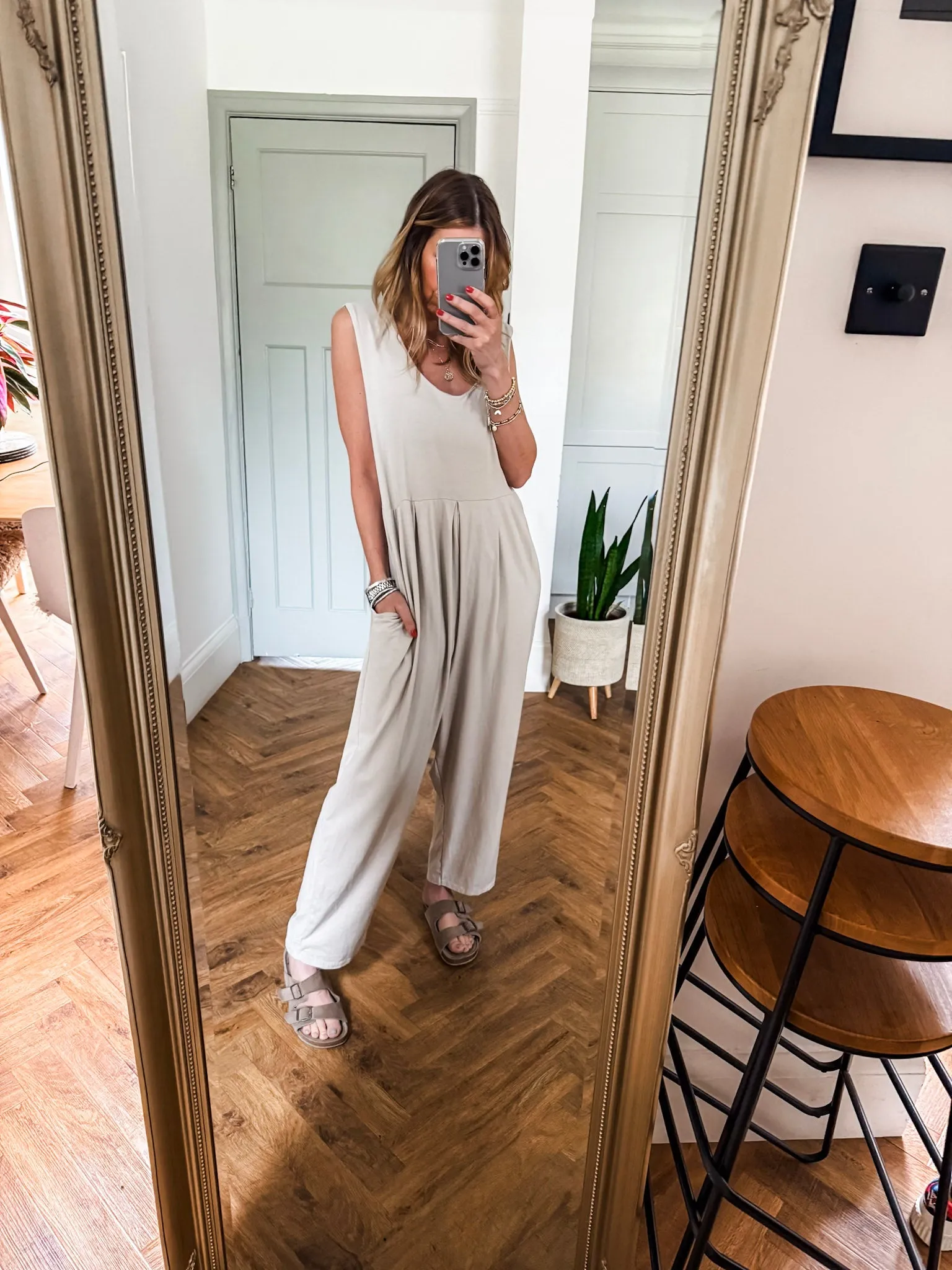 Scoop Neck Jersey Jumpsuit