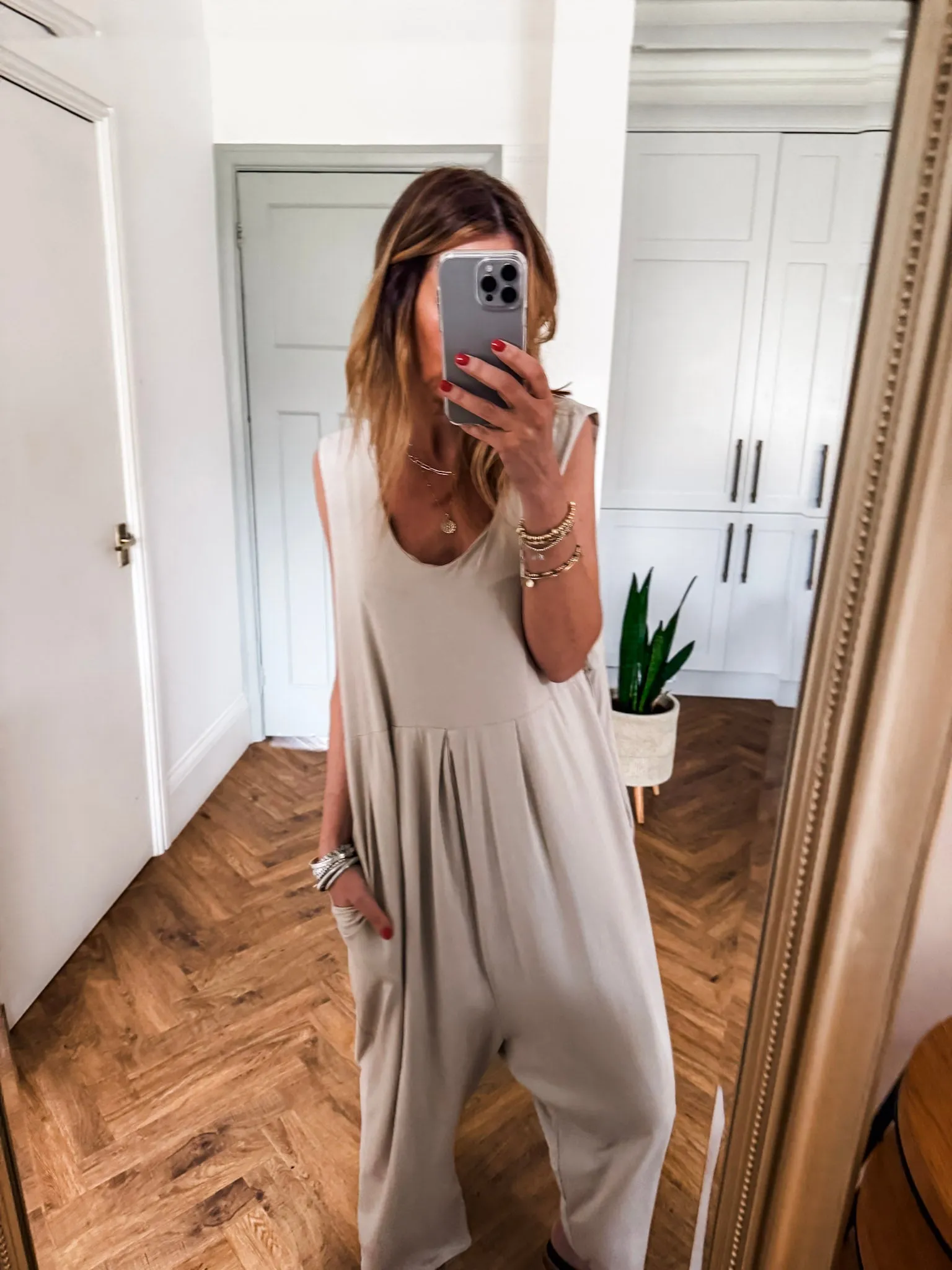 Scoop Neck Jersey Jumpsuit
