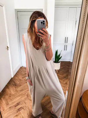 Scoop Neck Jersey Jumpsuit