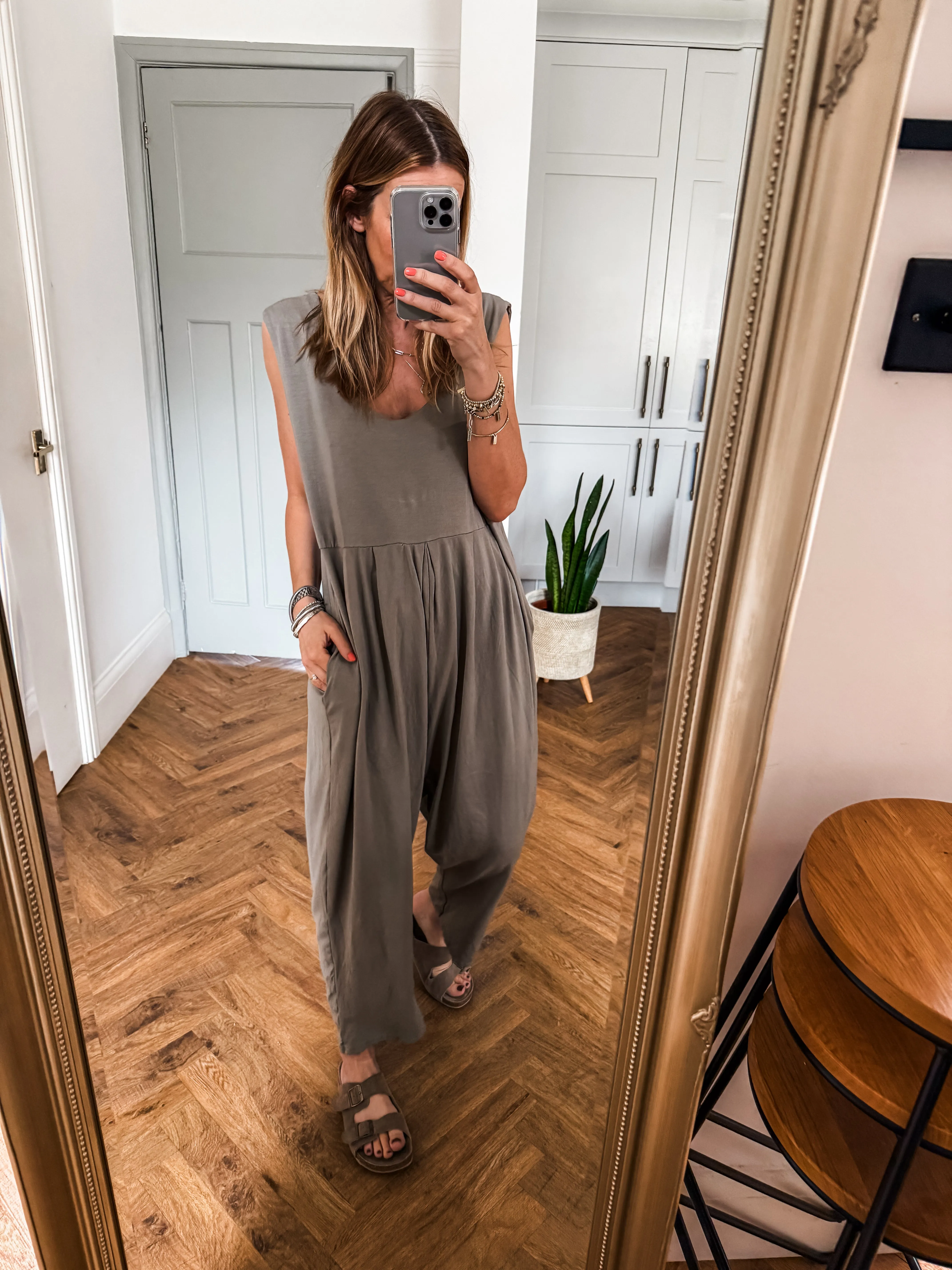 Scoop Neck Jersey Jumpsuit