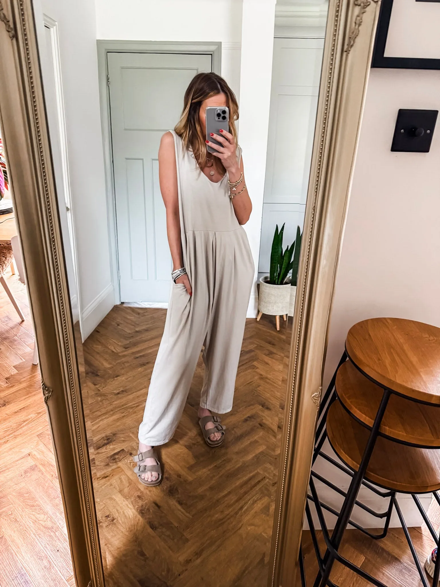 Scoop Neck Jersey Jumpsuit