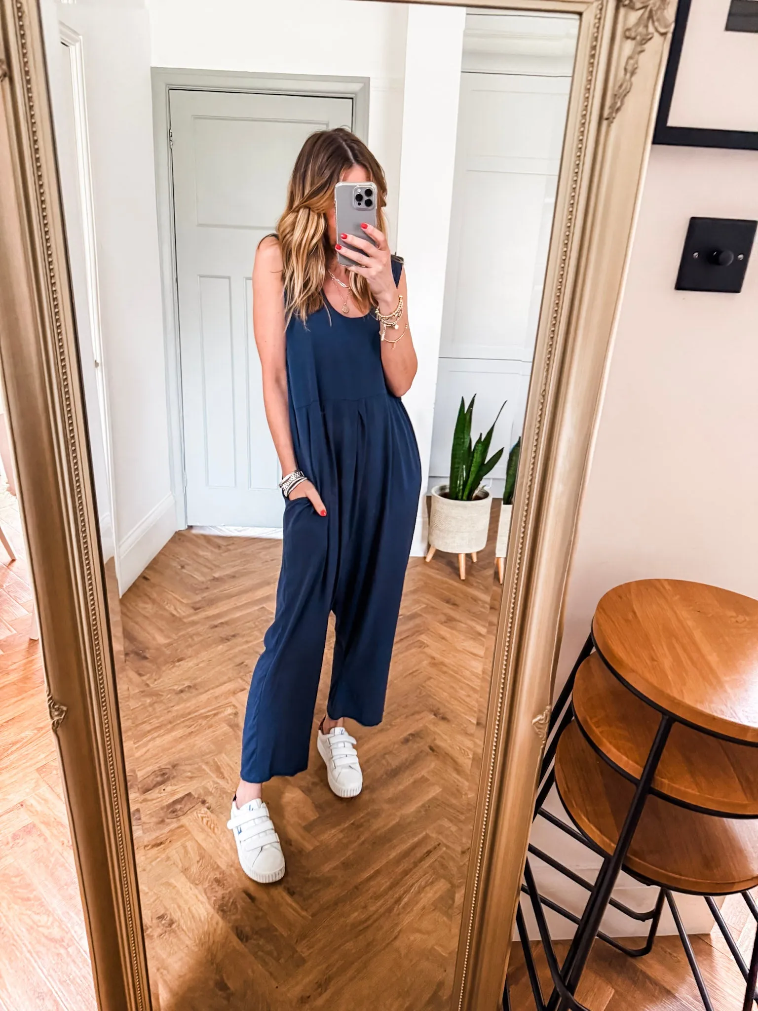Scoop Neck Jersey Jumpsuit