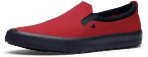 Shoes for Crews Ollie II, Men's, Women's, Unisex Slip Resistant Work Shoes, Water Resistant Slip-On Sneakers, Black Leather, Men's 14 / Women's 15.5