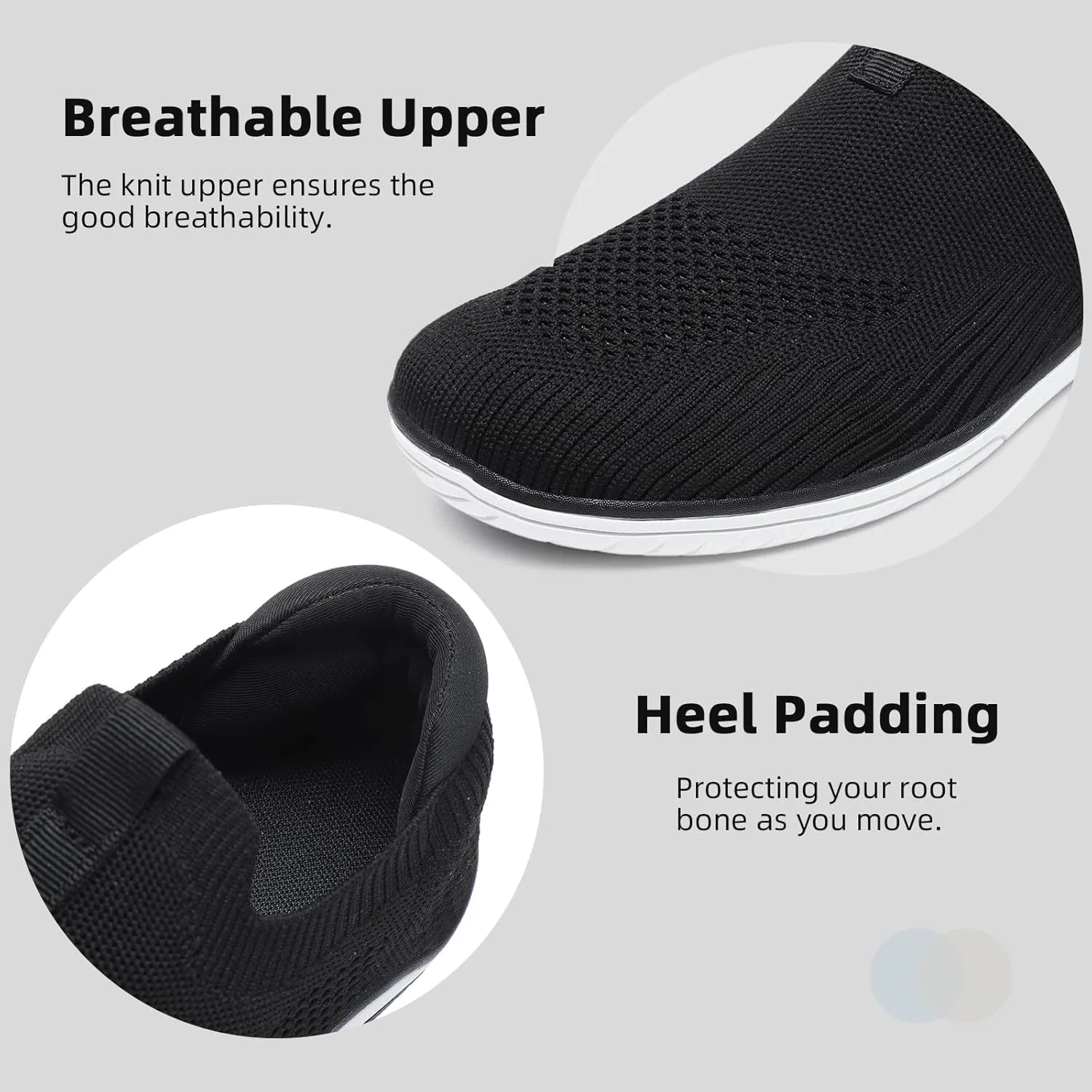 Slip-on Barefoot Shoes Men Minimalist Wide Toe Zero Drop Walking Shoes Lightweight Barefoot Feel & Breathable for Walking Running All Day Wear