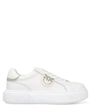 Sneakers Flatform Pinko con Suola Alta e Logo in Metallo