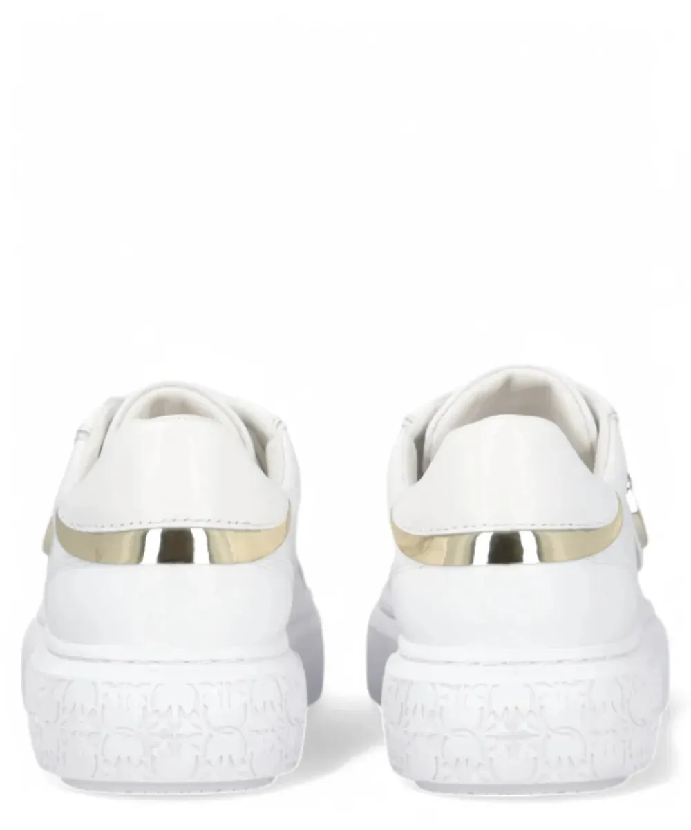 Sneakers Flatform Pinko con Suola Alta e Logo in Metallo