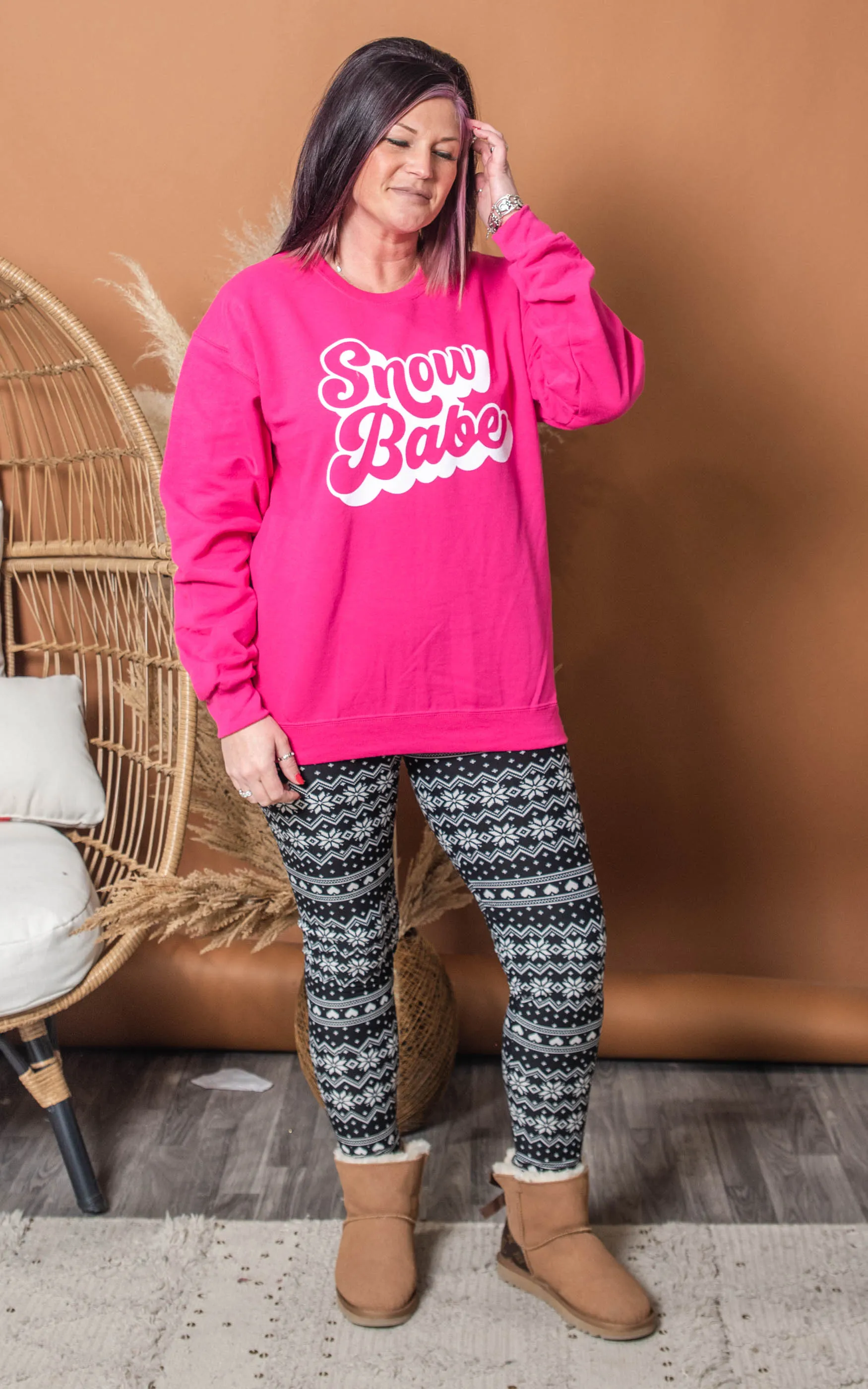 Snowflake & Hearts Leggings - Final Sale