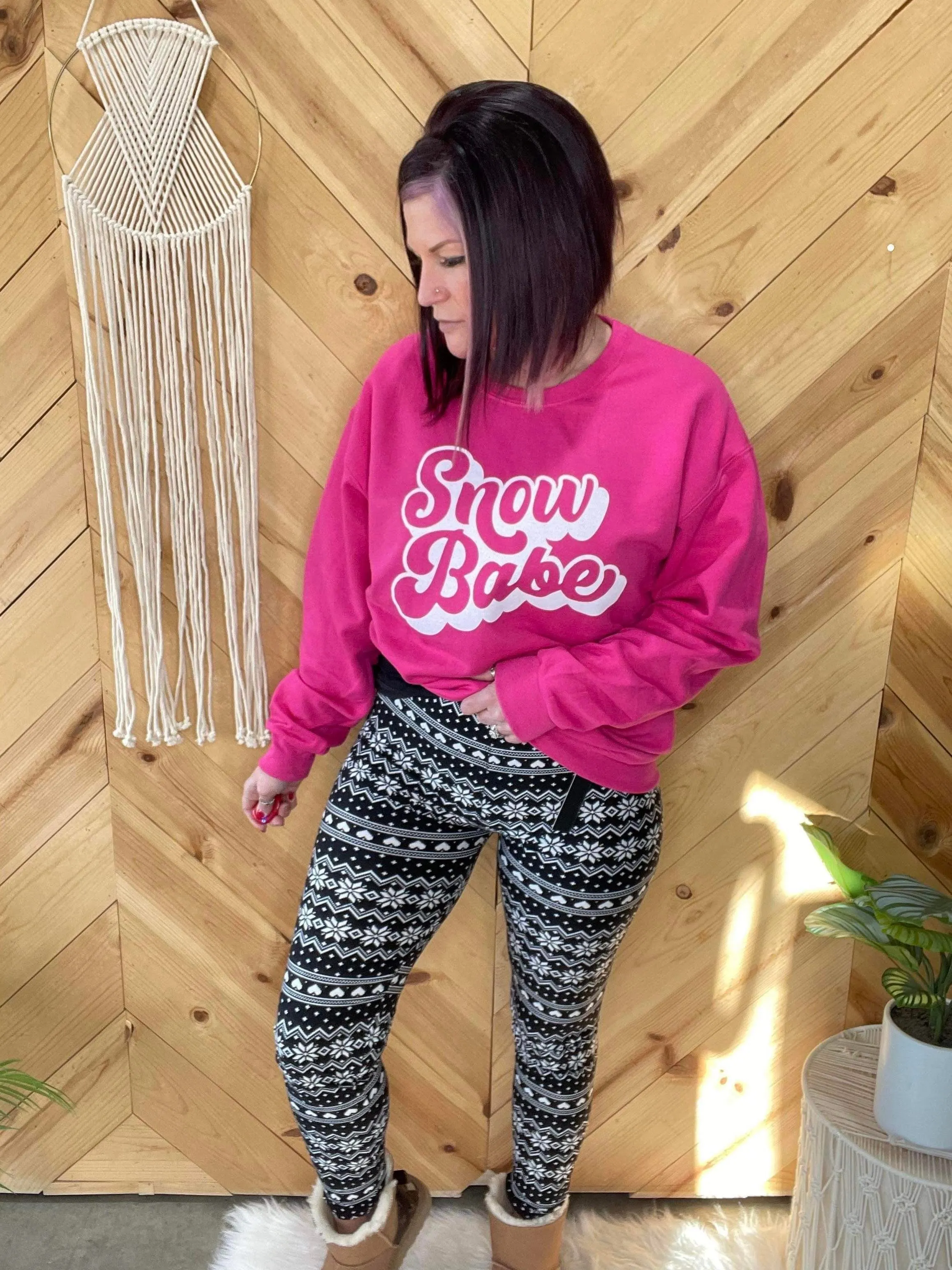 Snowflake & Hearts Leggings - Final Sale